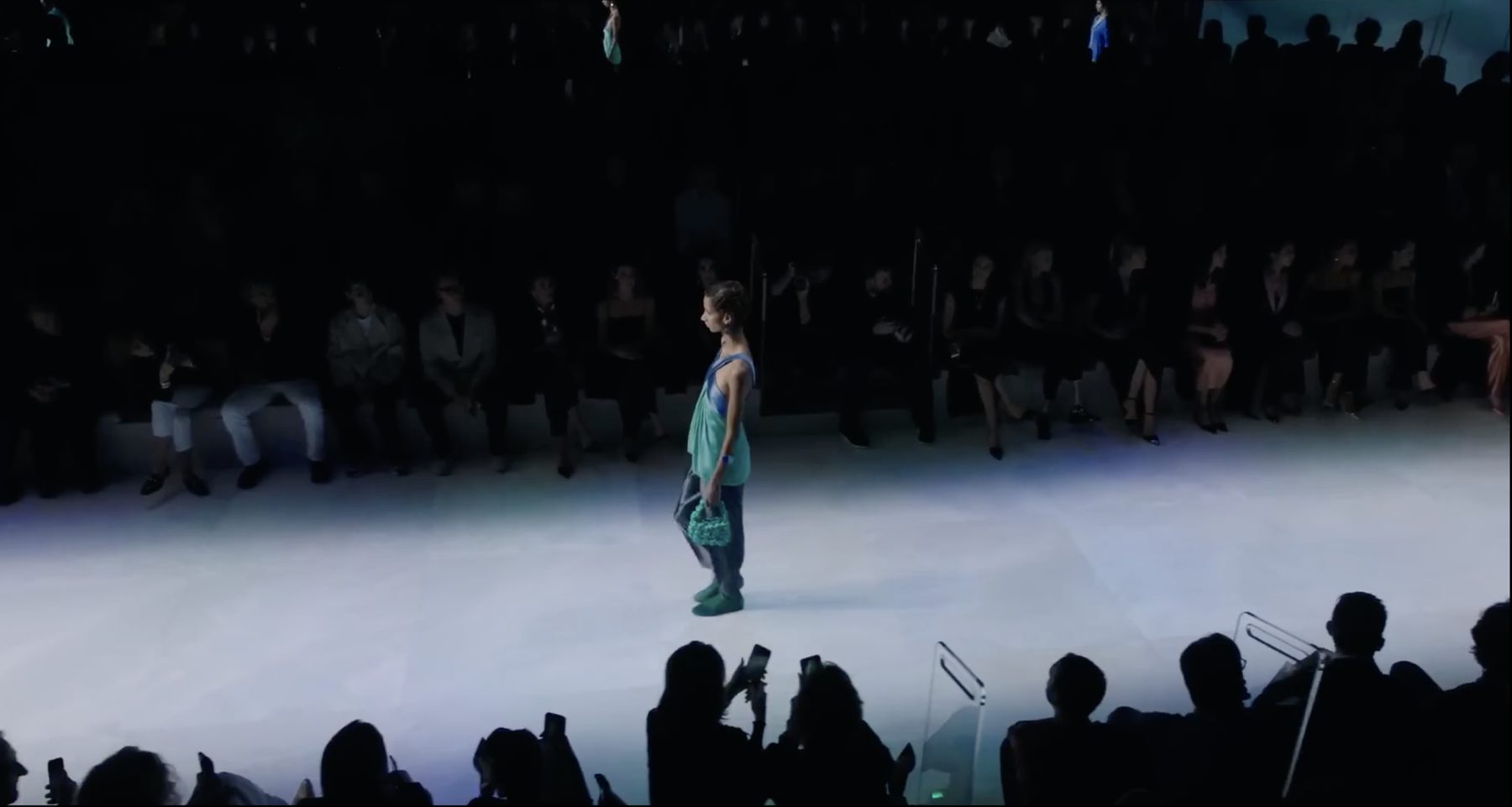 Armani Fall/Winter 2024 runway under blue light — image 04