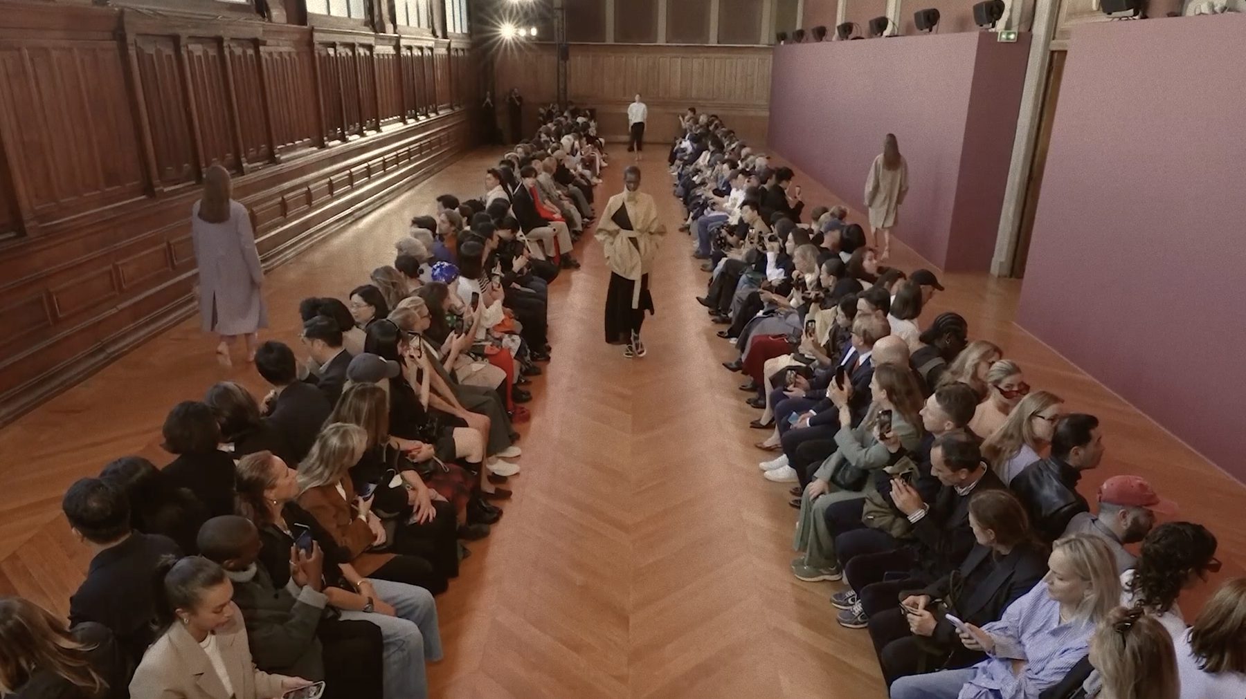 Icicle Spring/Summer 2027 presentation in a panelled hall