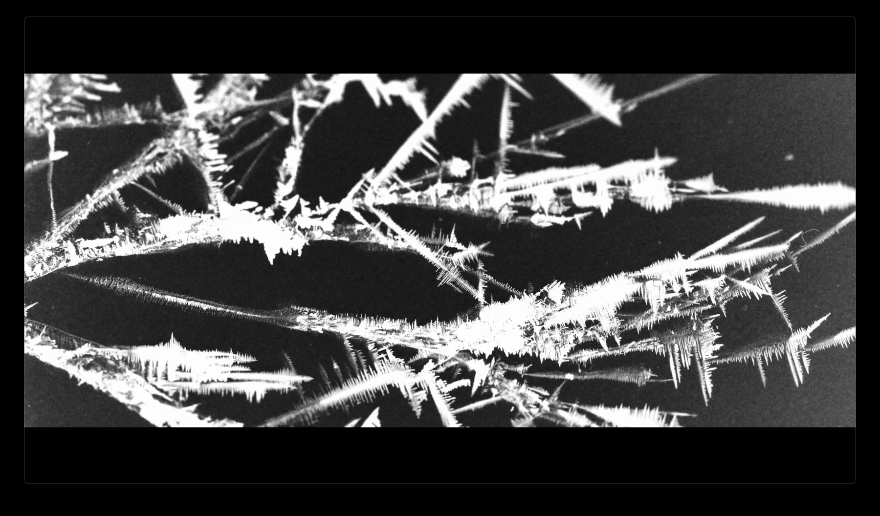 SoundMAT material study, crystal dendrites growing at macro scale